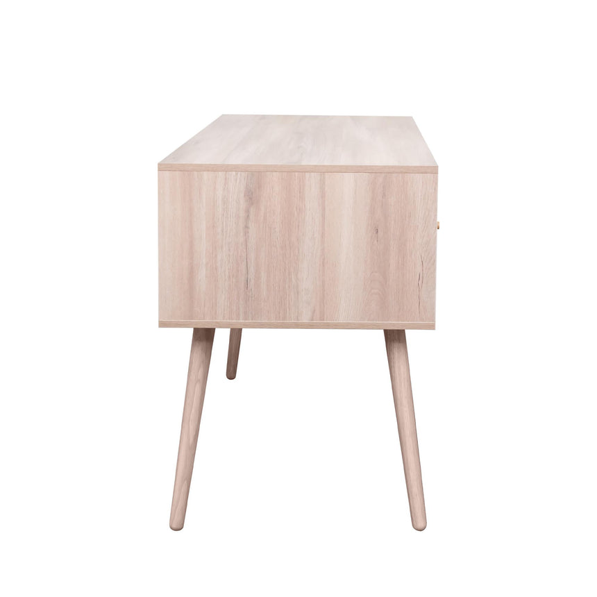 Ferrero Natural and Woven Rattan 2 Drawer Desk-7