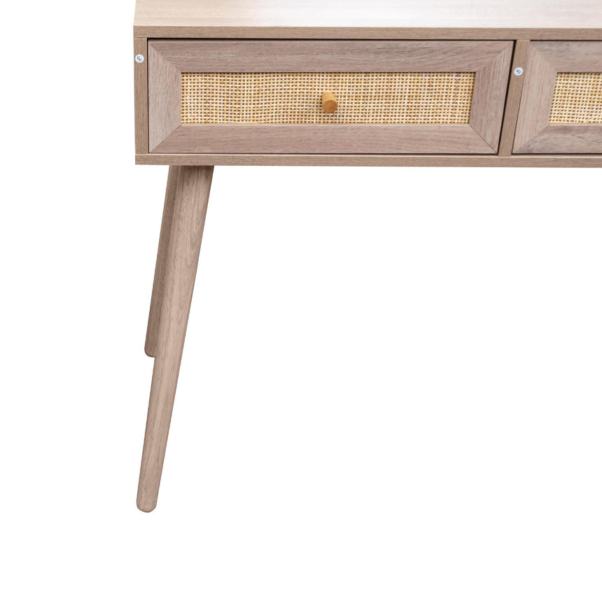 Ferrero Natural and Woven Rattan 2 Drawer Dressing Table with Mirror-7