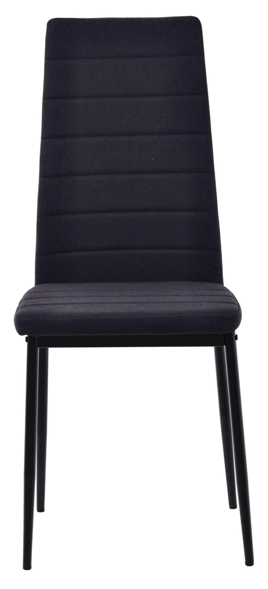 Maldon Grey Ceramic Dining Set - Lido Black Fabric Dining Chair with Black Legs-6
