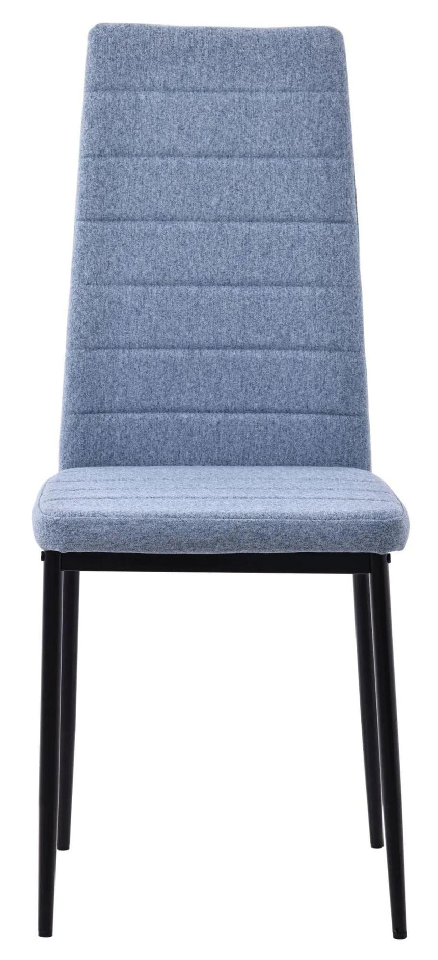 Maldon Grey Ceramic Dining Set - Lido Blue Fabric Dining Chair with Black Legs-7