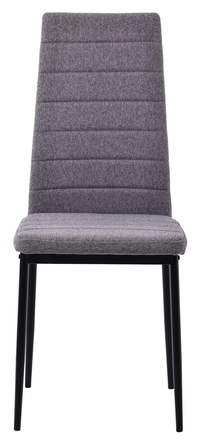 Maldon Grey Ceramic Dining Set - Lido Dark Grey Fabric Dining Chair with Black Legs-9