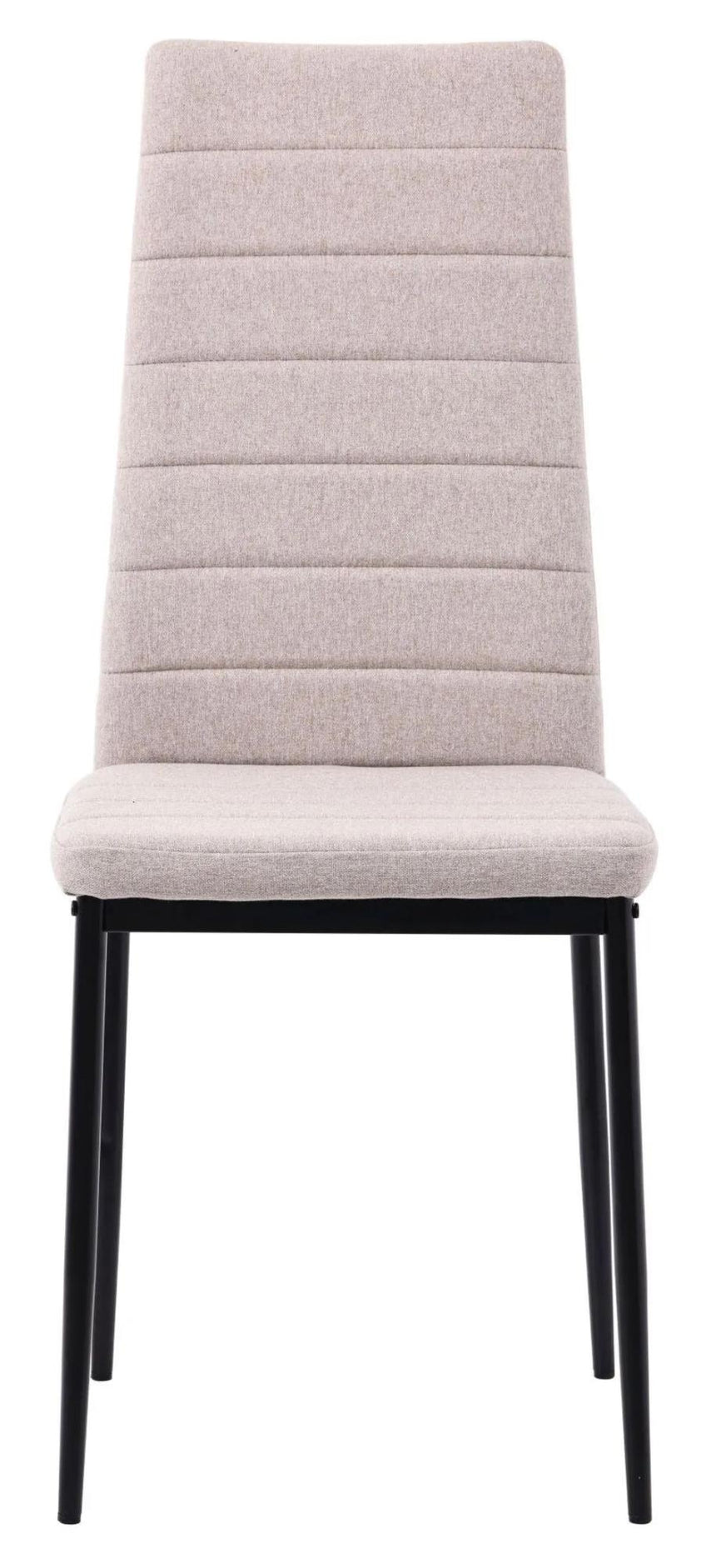 Maldon Grey Ceramic Dining Set - Lido Sand Fabric Dining Chair with Black Legs-8
