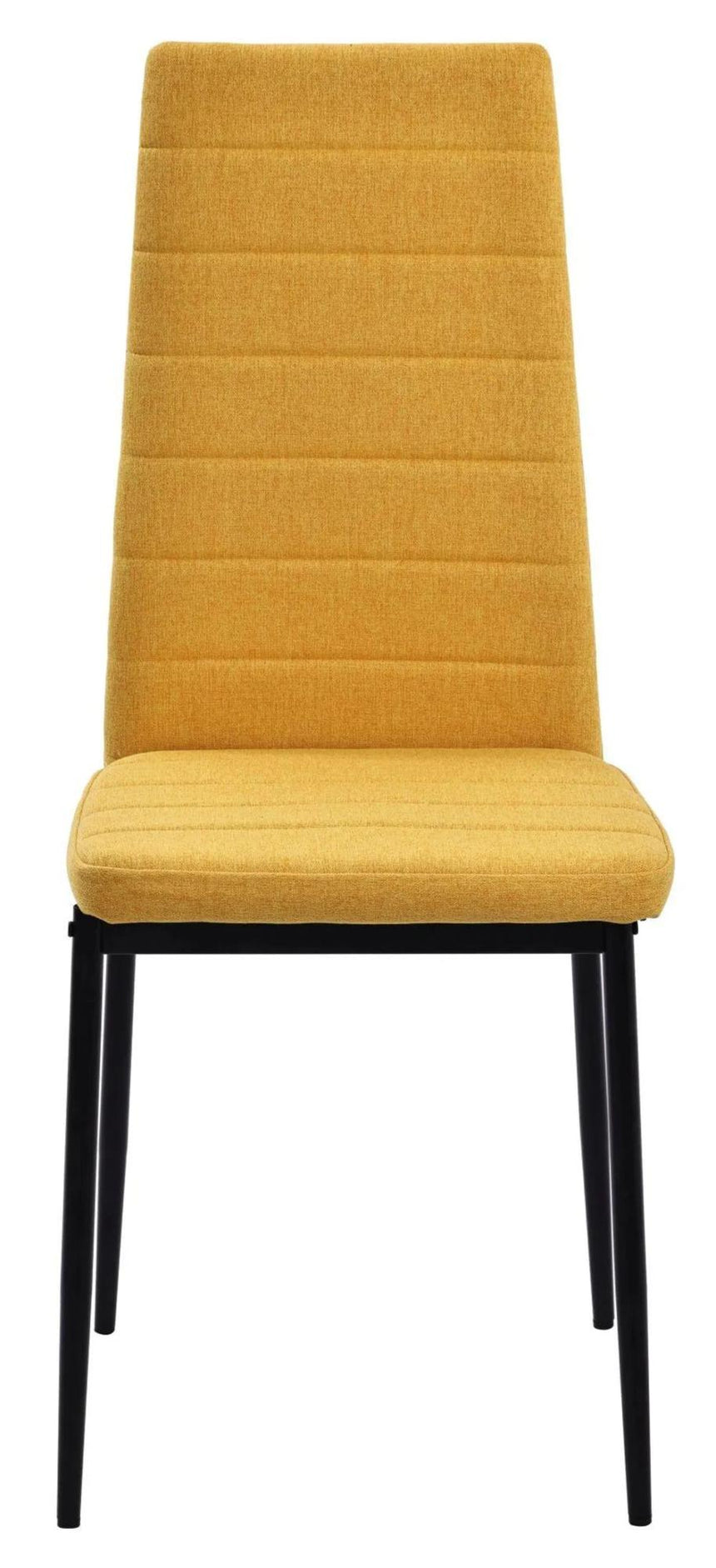 Maldon Grey Ceramic Dining Set - Lido Yellow Fabric Dining Chair with Black Legs-10