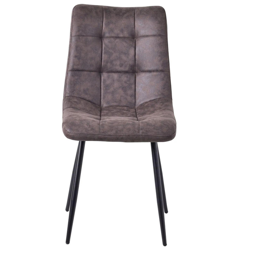 Carrara White Ceramic 4 Seater Round Extending Dining Set - 4 Corona Grey Fabric Dining Chair-15