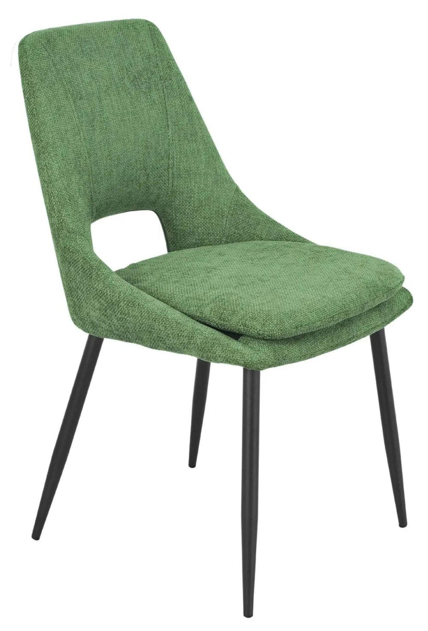 Alpha White Ceramic Extending Dining Set - Peyton Grey Fabric Dining Chair-9