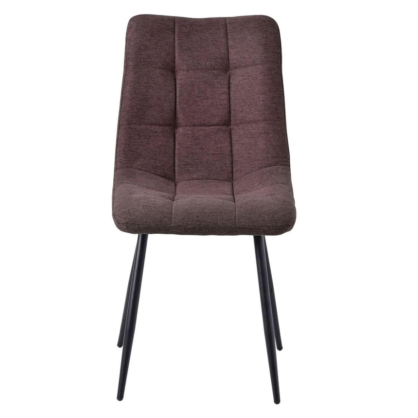 Alpha Black Ceramic Extending Dining Set - Corona Camel Fabric Dining Chair-9