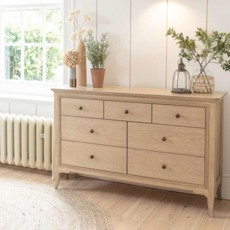 Willis and Gambier Toulon Oak 3+4 Drawer Wide Chest-2