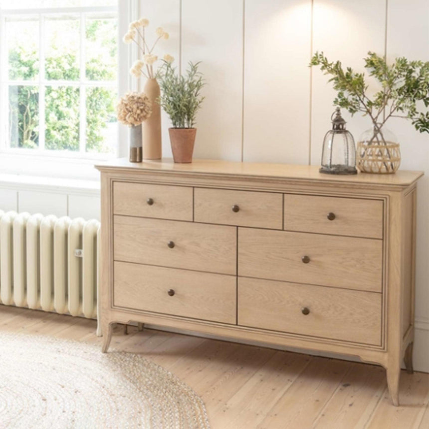 Willis and Gambier Toulon Oak 3+4 Drawer Wide Chest-2