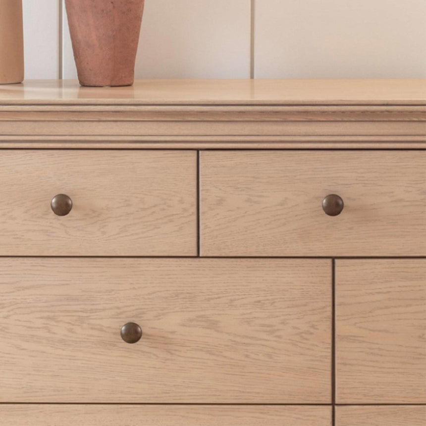 Willis and Gambier Toulon Oak 3+4 Drawer Wide Chest-5