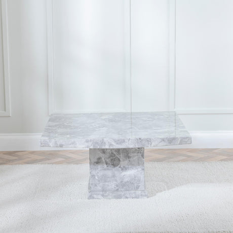 Turin Grey Marble Square Coffee Table-2