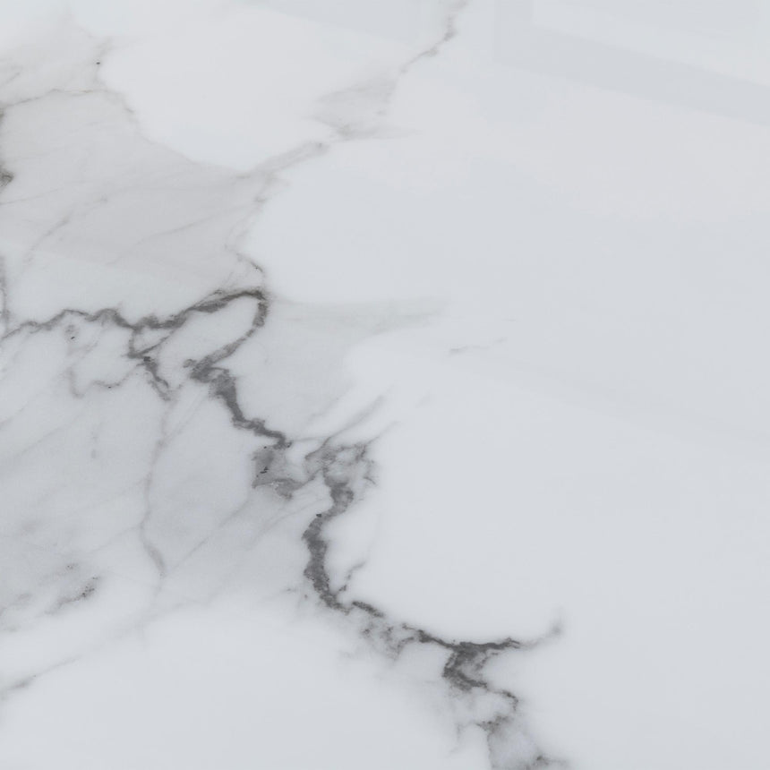 Naples 6 Seater White Marble Dining Table - Sizes Available-5