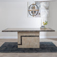 Venice 6 Seater Cream Marble Dining Table - Sizes Available-2