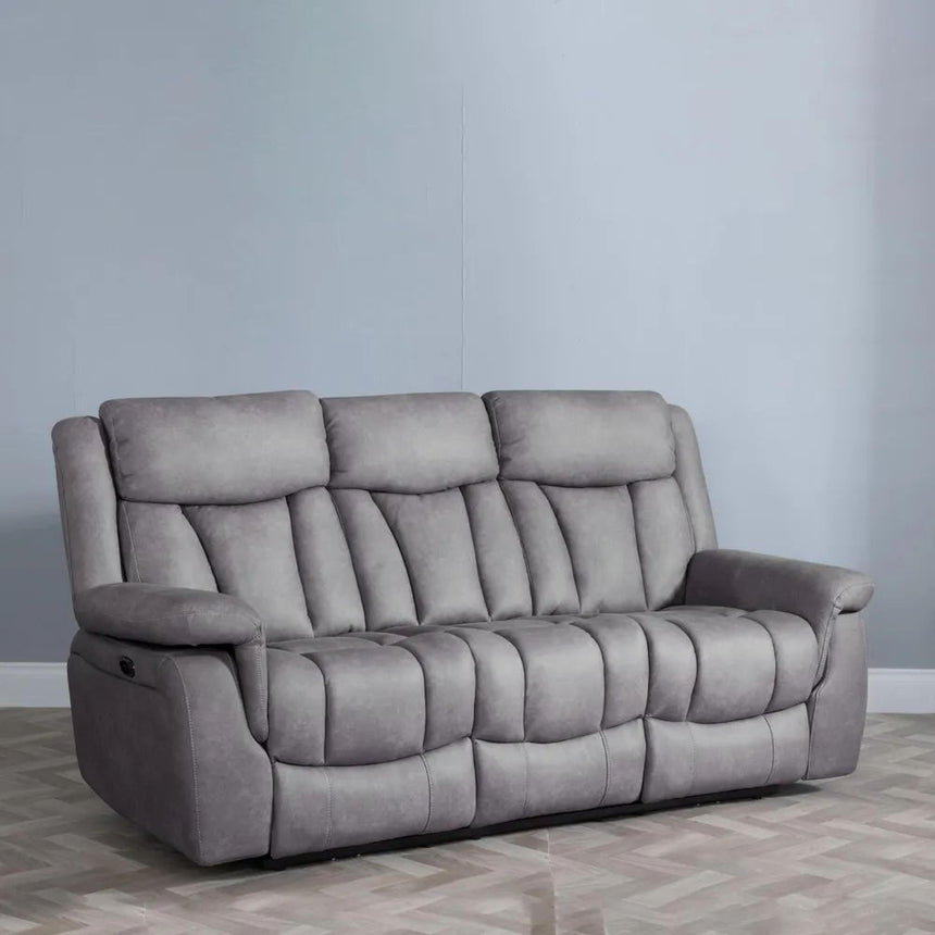 Dylan Grey Fabric 3+2+1 Electric Recliner Sofa Set-2