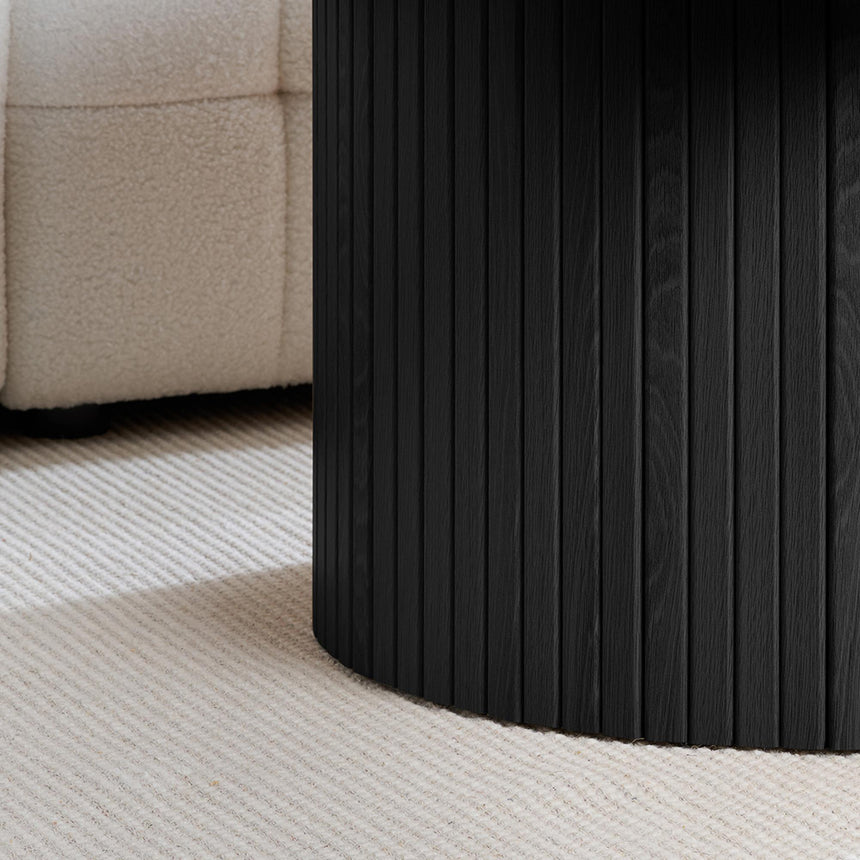 Axel Black Fluted Round Coffee Table-4
