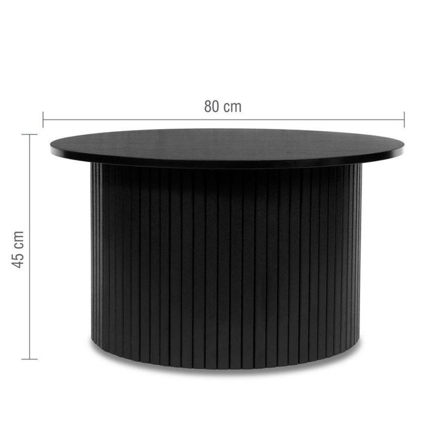 Axel Black Fluted Round Coffee Table-5