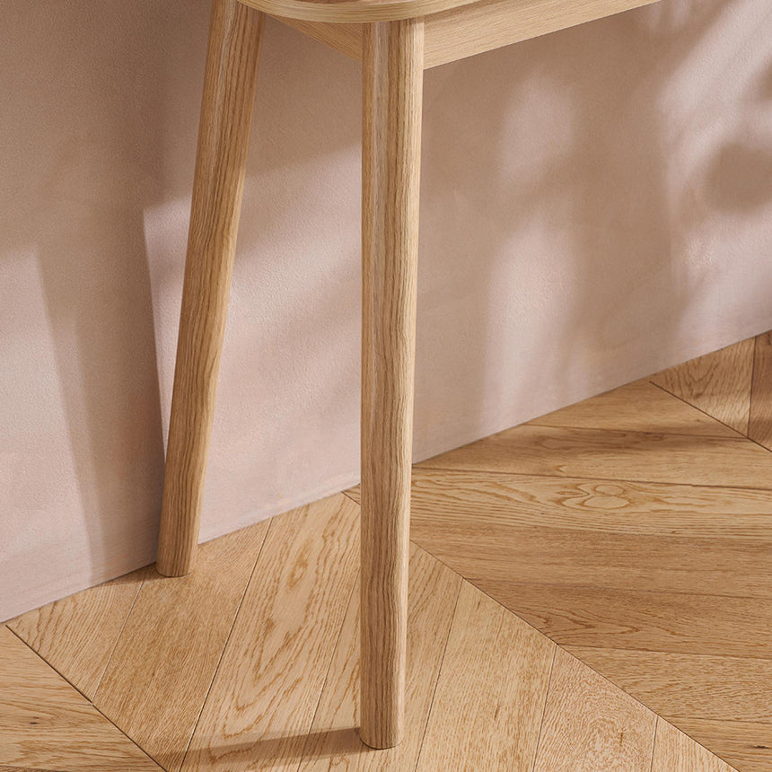 Axel Oak Fluted Curved Console Table-6