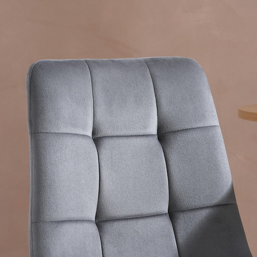 2 x Axel Grey Fabric Dining Chair-4