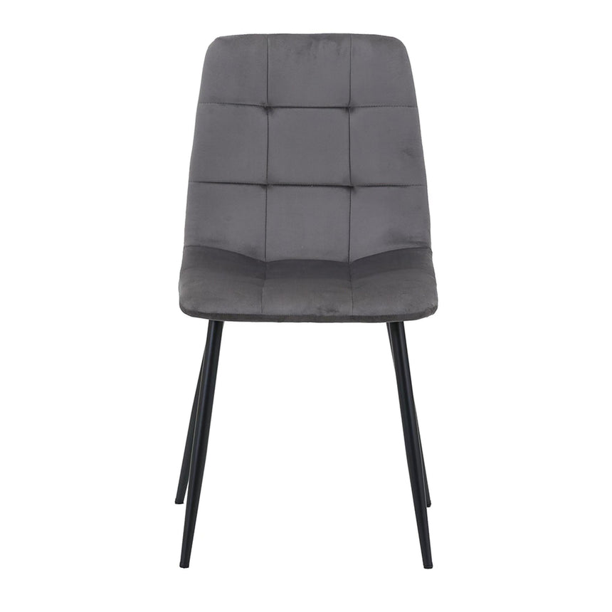 Axel Black Fluted Oval Dining Set with 4 Chair-6