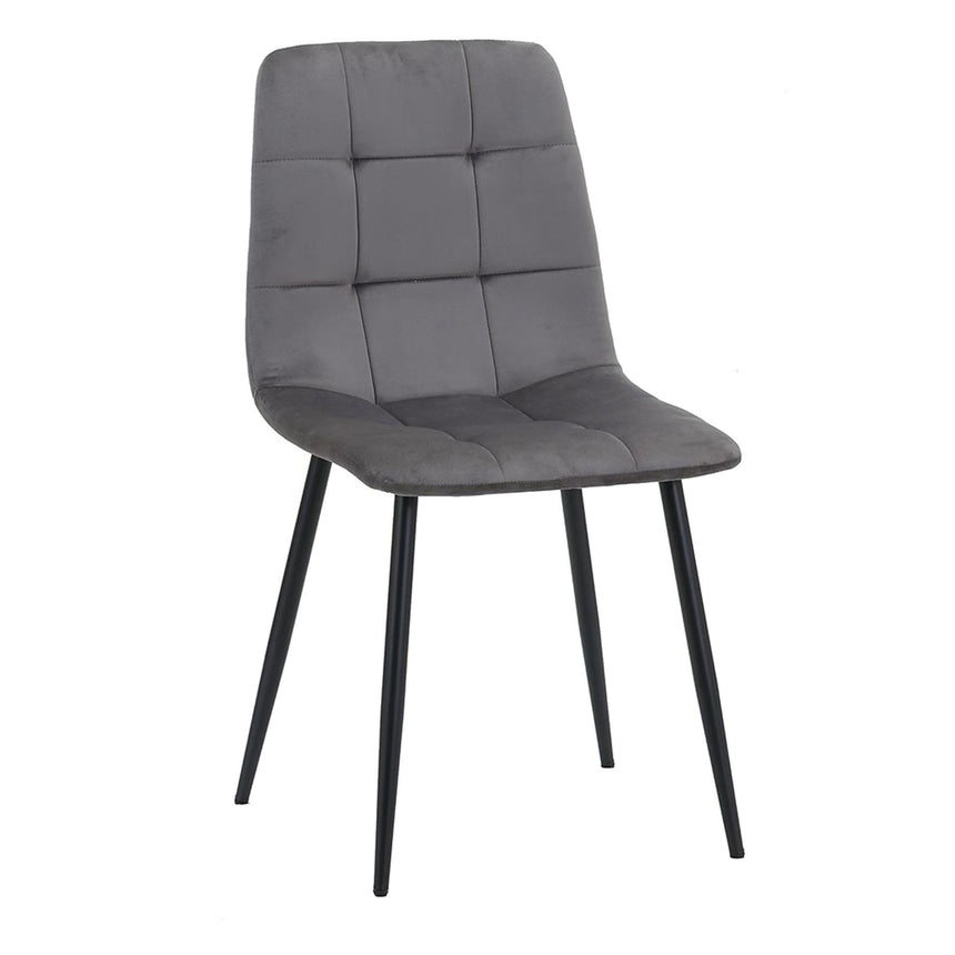 Axel Black Fluted Oval Dining Set with 4 Chair-7