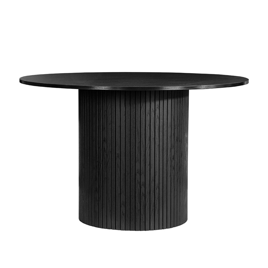 Axel Black Round Fluted Dining Set with 4 Chair-4