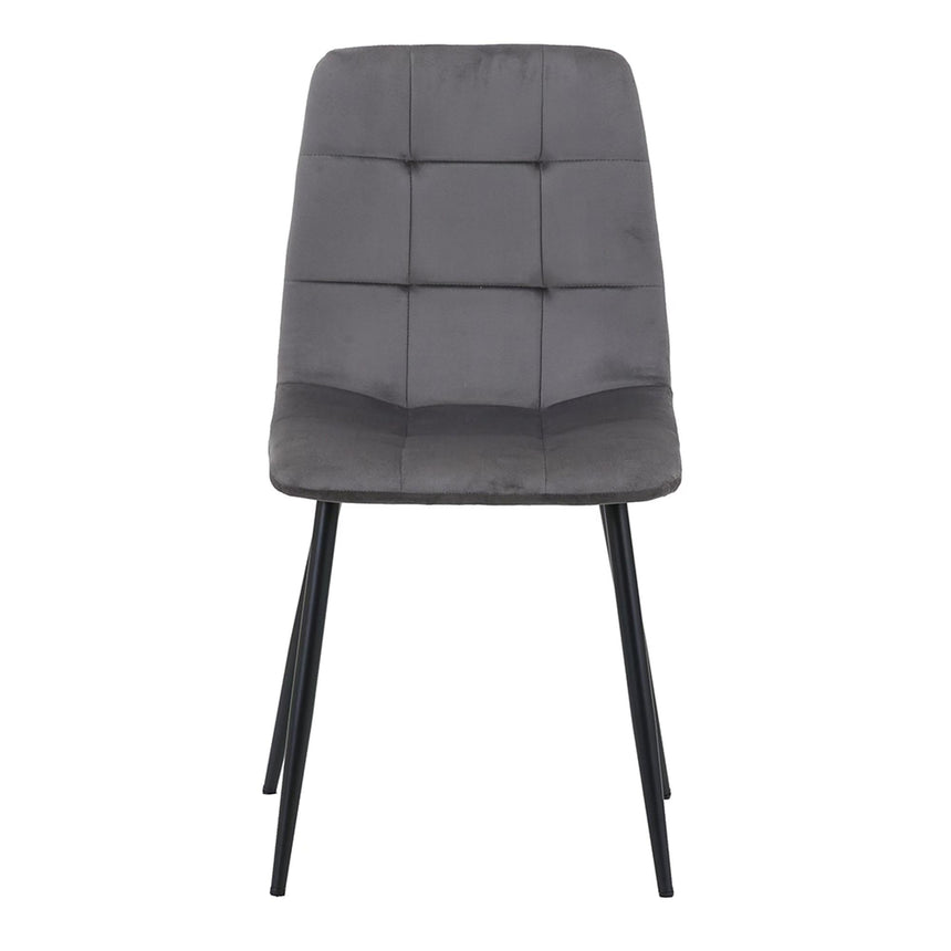 Axel Black Round Fluted Dining Set with 4 Chair-5