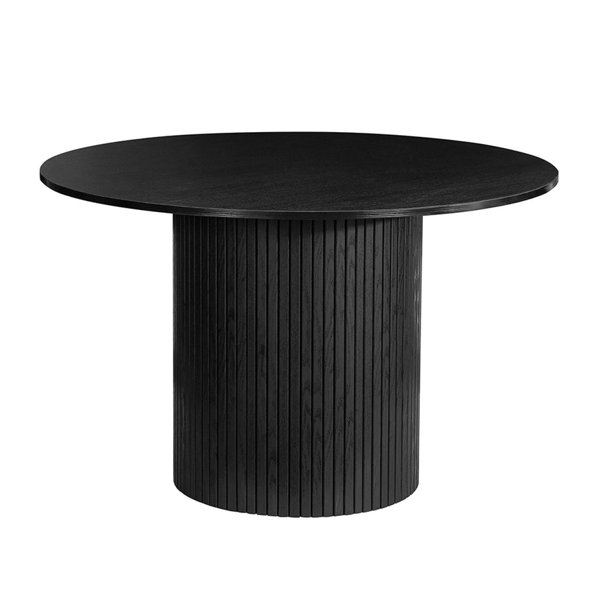 Axel Black Round Fluted Dining Set with 4 Chair-6