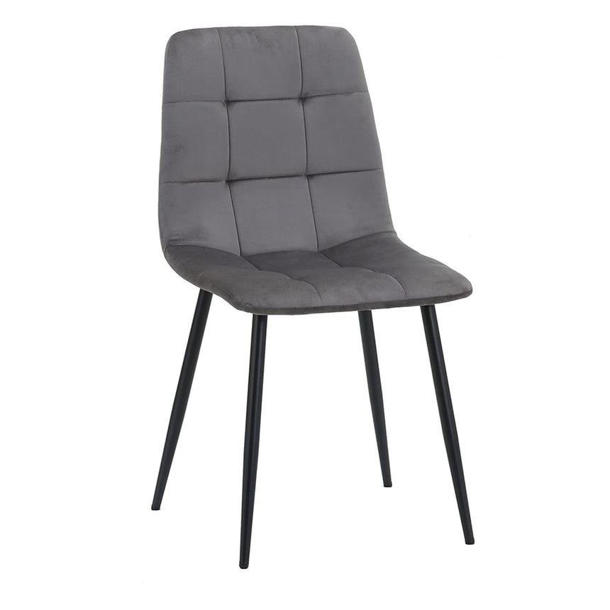 Axel Black Round Fluted Dining Set with 4 Chair-7