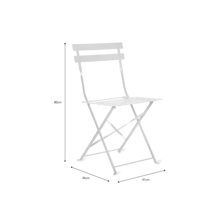 Rive Outdoor Droite Bistro Chairs Set of 2 Chalk-3