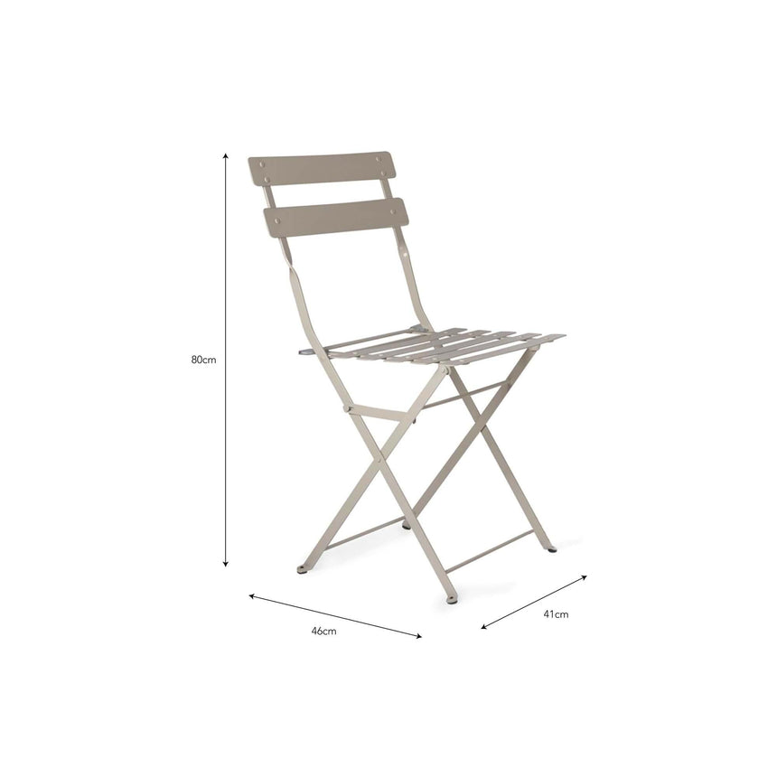 Rive Outdoor Droite Bistro Chairs Set of 2 Clay-5
