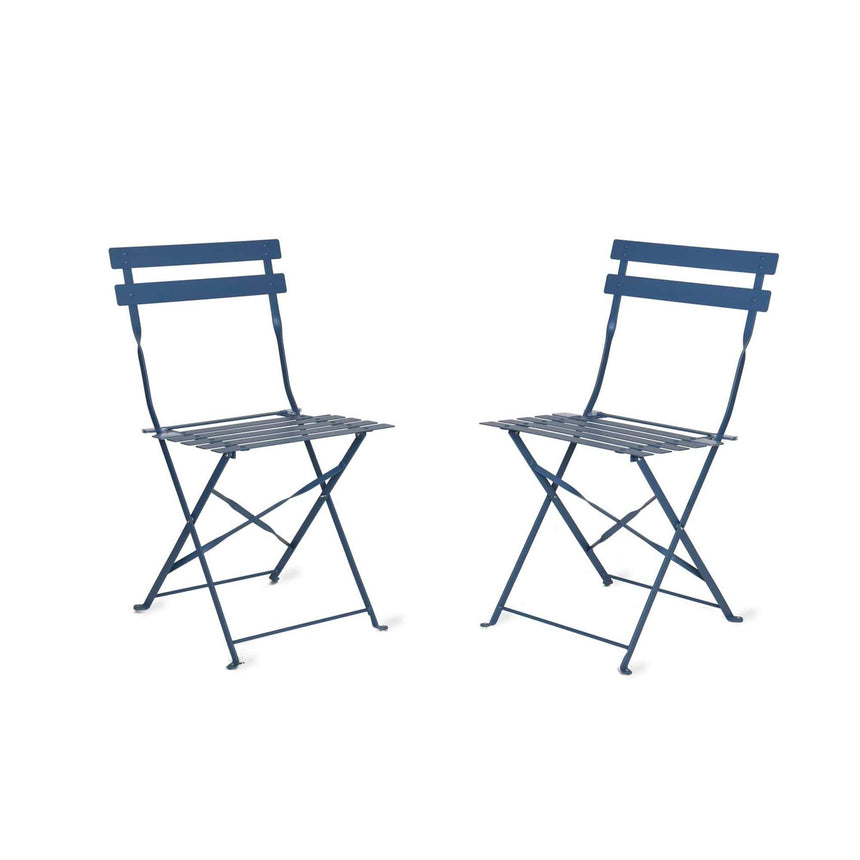 Rive Outdoor Droite Bistro Chairs Set of 2 Cove Blue-2