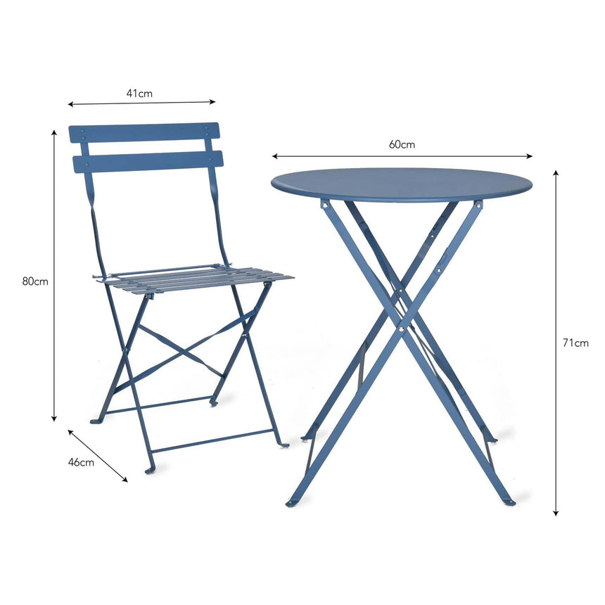 Rive Outdoor Droite Bistro Set Small Cove Blue-3