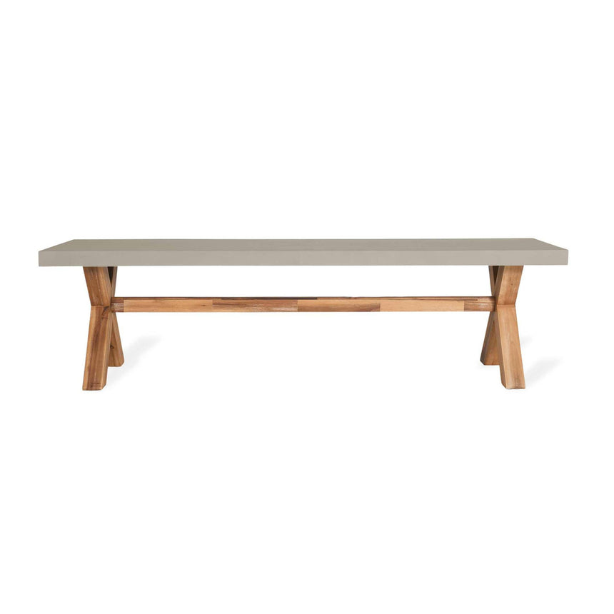 Burford Outdoor Bench Small in Grey Faux Concreate-5