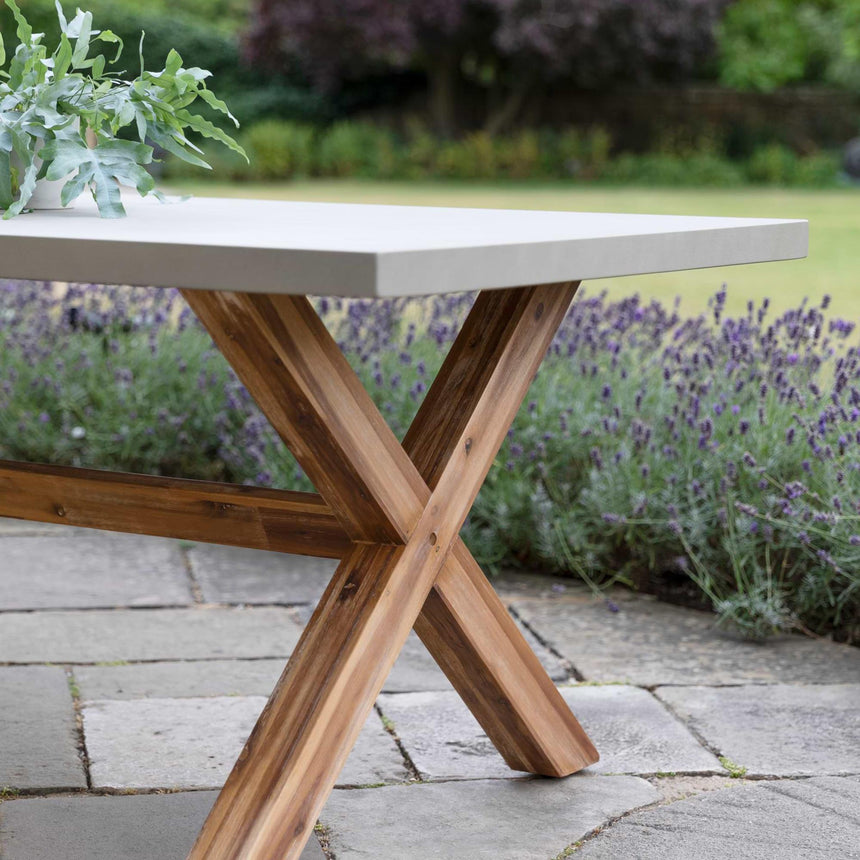 Burford Outdoor Table Small in Grey Faux Concreate-6