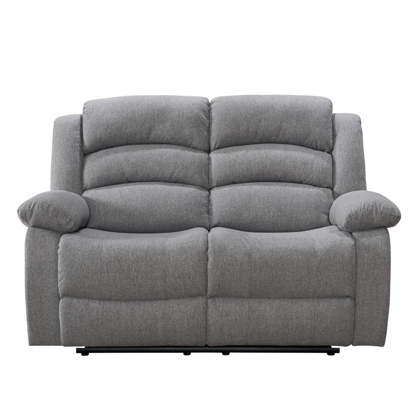 Kinley Grey Endurance Fabric 2 Seater Manual Recliner Sofa-2
