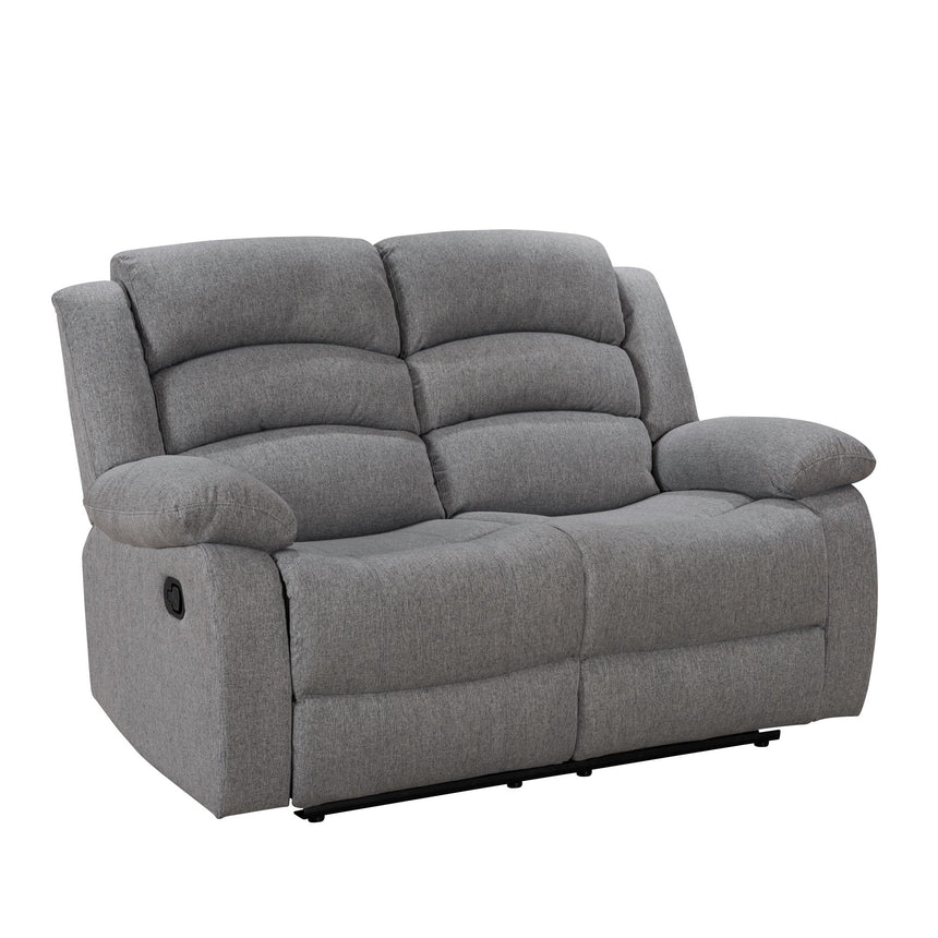 Kinley Grey Endurance Fabric 2 Seater Manual Recliner Sofa-3