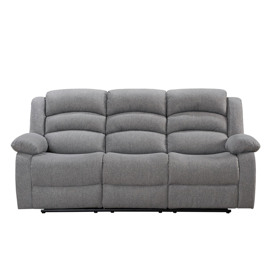 Kinley Grey Endurance Fabric 3+2+1 Seater Manual Recliner Sofa Set-2