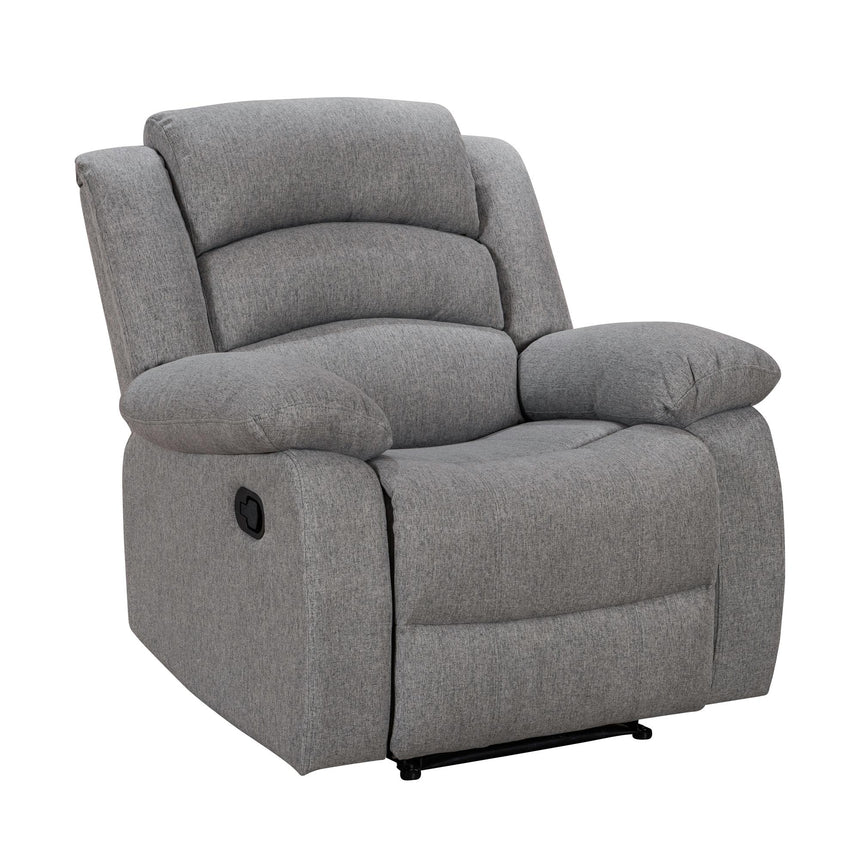 Kinley Grey Endurance Fabric 3+2+1 Seater Manual Recliner Sofa Set-7