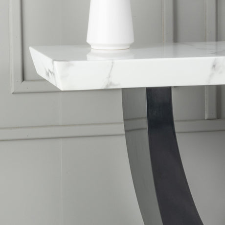 Madrid White Marble Console Table-2