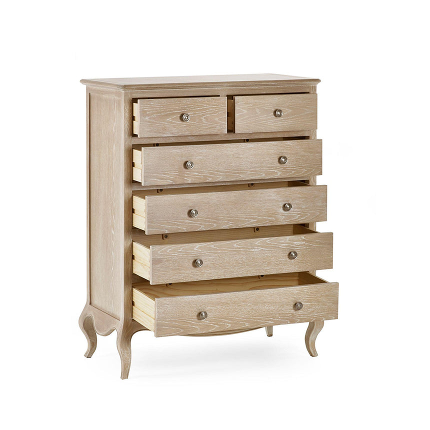 Camille Oak French Style 4+2 Drawer Chest-2