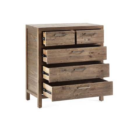 Heritage Reclaimed Pine 3+2 Drawer Chest-2