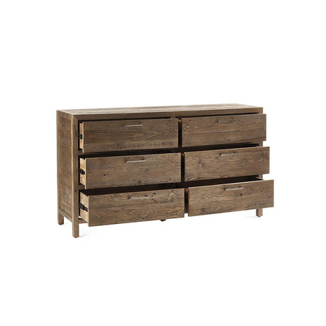 Heritage Reclaimed Pine 6 Drawer Wide Chest-2