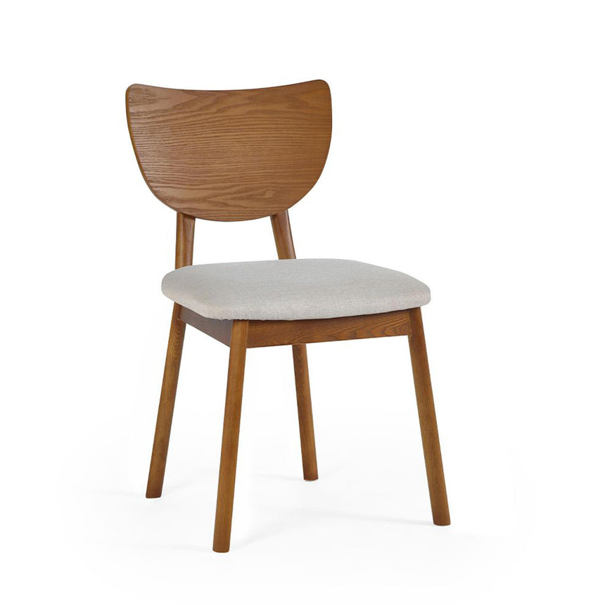 2 x Lowry Cherry Wood Retro Style Dining Chair-2