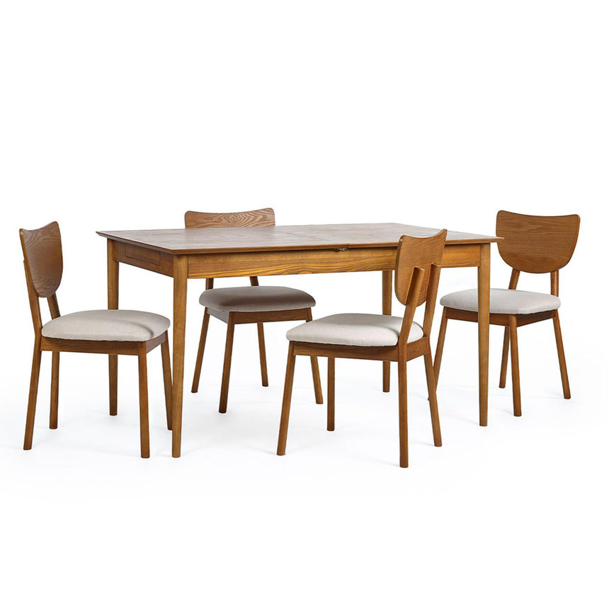 2 x Lowry Cherry Wood Retro Style Dining Chair-5
