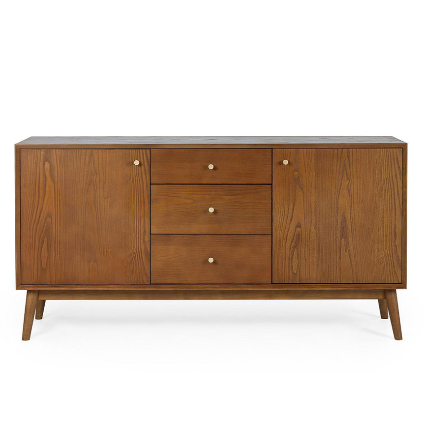 Lowry Cherry Wood Retro Style 150cm Medium 2 Door Sideboard-4