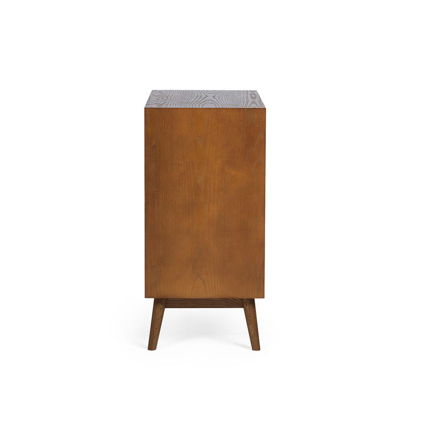 Lowry Cherry Wood Retro Style 3 Drawer Small Chest-5