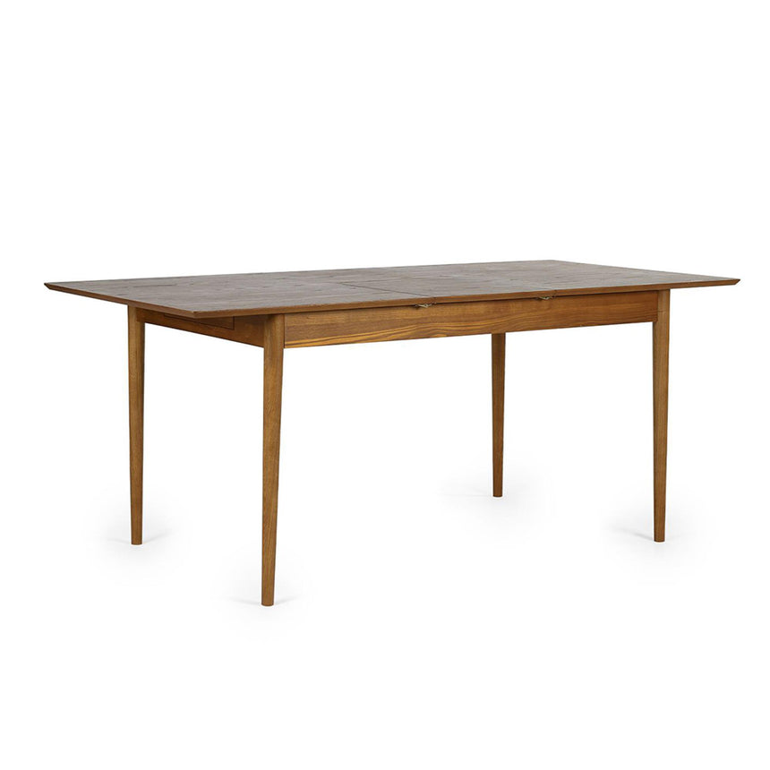 Lowry Cherry Wood Retro Style 4-6 Seater Extending Dining Table-2