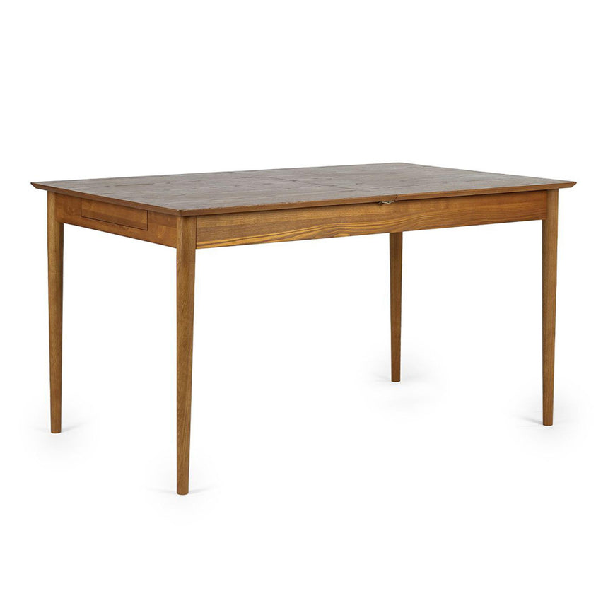 Lowry Cherry Wood Retro Style 4-6 Seater Extending Dining Table-3