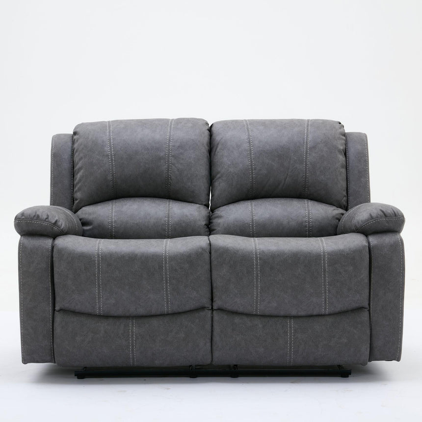 Paloma Grey Endurance Fabric 3+2 Seater Manual Recliner Sofa Set-5