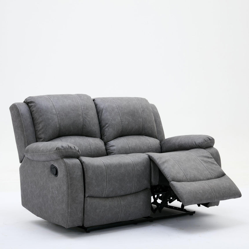 Paloma Grey Endurance Fabric 3+2+1 Seater Manual Recliner Sofa Set-6