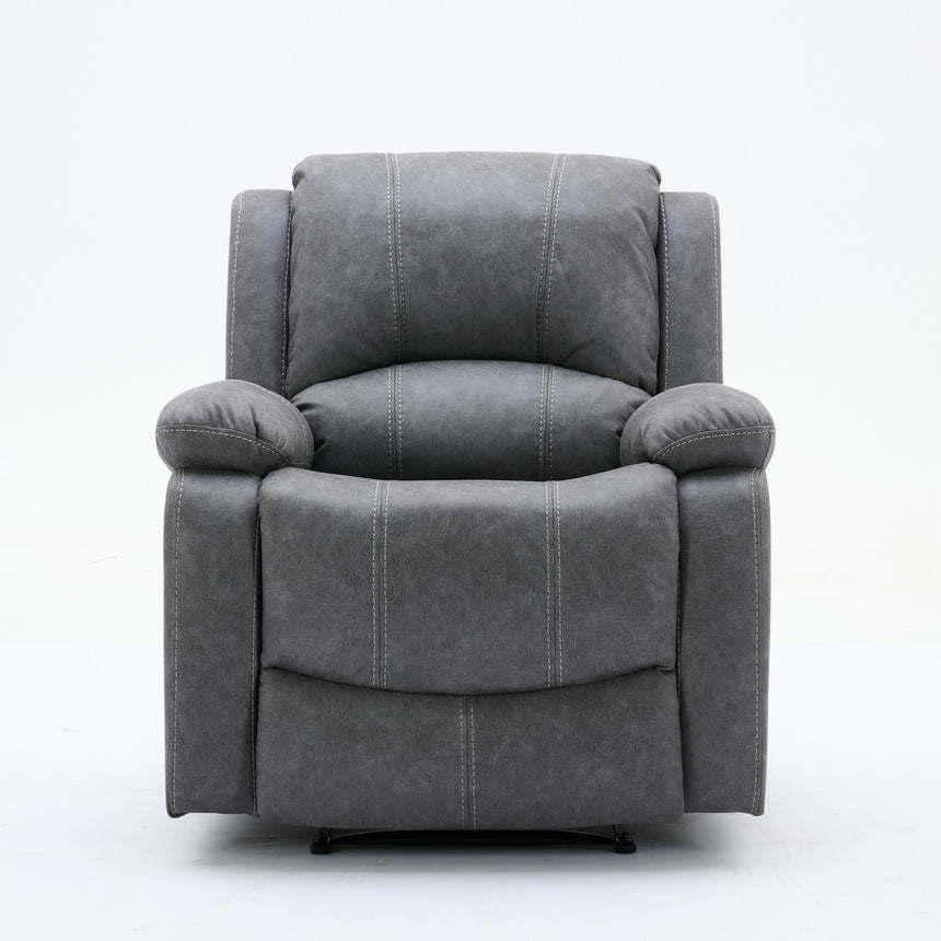 Paloma Grey Endurance Fabric 3+2+1 Seater Manual Recliner Sofa Set-7